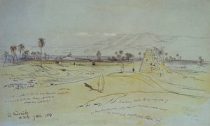 El Karnak，1854年（笔，墨水和厕所） 作者 爱德华·李尔
